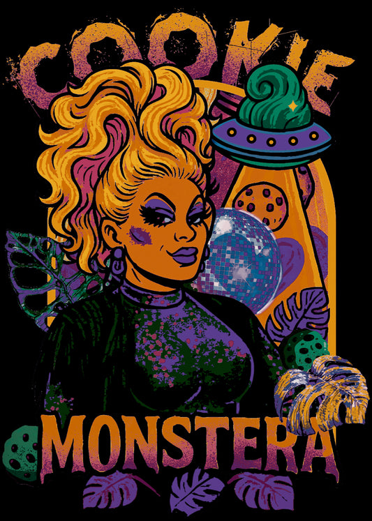 Cookie Monstera Queen of Monstera Short Sleeve Tshirt